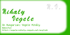 mihaly vegele business card